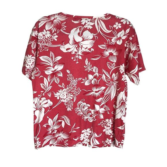 Vintage Ralph Lauren Lot of 2 Pocket Tee Size M 100% Cotton Floral Pink Purple - Picture 5 of 12